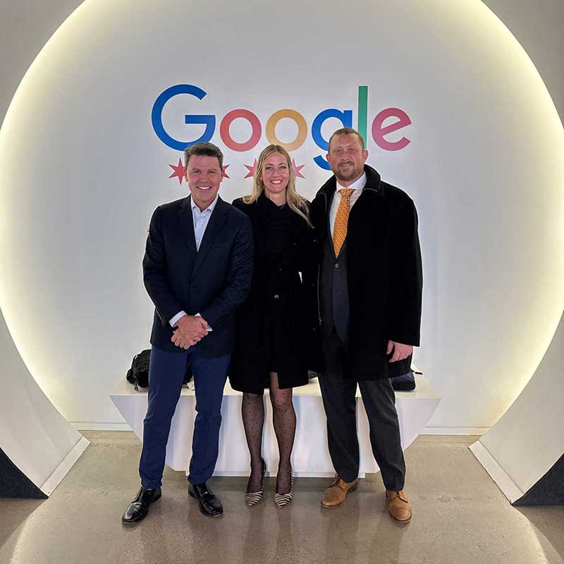 team members visitng the Google offices